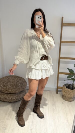 SHORT/POLLERA CRETA