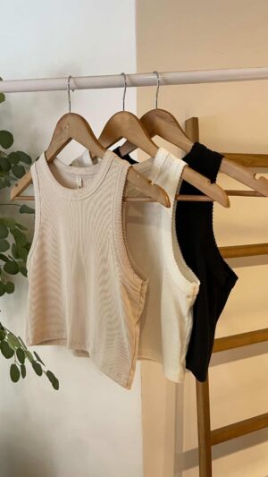 MUSCULOSA PICOT - Nude, M