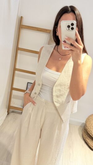 CHALECO AZALEA - 100% lino