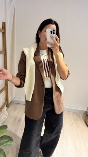 BLAZER GAMUZA BARDOT