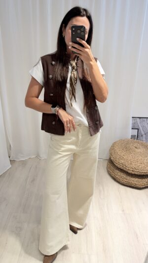 JEANS AURA CREMA